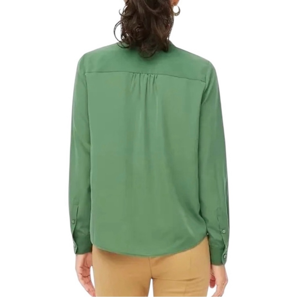 J. CREW Factory Popover Placket Blouse - Picture 2 of 6